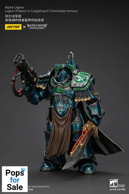Warhammer The Horus Heresy Action Figure Alpha Legion Legion Praetor in Cataphractii Terminator Armour 18 cm Action