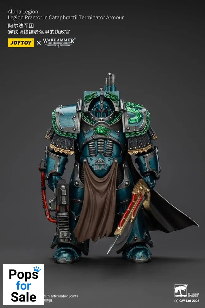 Warhammer The Horus Heresy Action Figure Alpha Legion Legion Praetor in Cataphractii Terminator Armour 18 cm