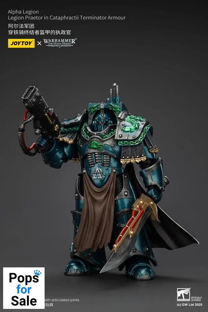Warhammer The Horus Heresy Action Figure Alpha Legion Legion Praetor in Cataphractii Terminator Armour 18 cm