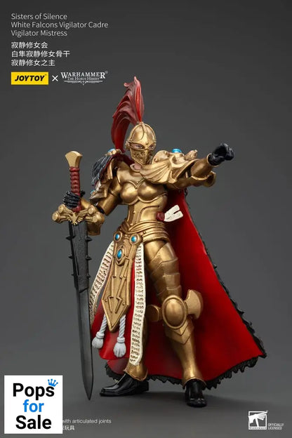Warhammer The Horus Heresy Actionfigur Sisters of Silence White Falcons Vigilator Cadre Vigilator Mistress 19 cm