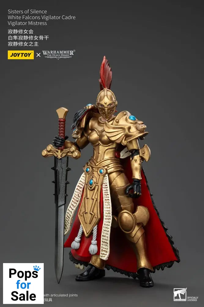 Warhammer The Horus Heresy Actionfigur Sisters of Silence White Falcons Vigilator Cadre Vigilator Mistress 19 cm