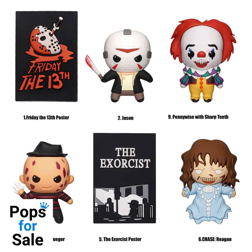 Warner Brothers 3D 3D Magnets Horror Series 1 Display (12) Magnets