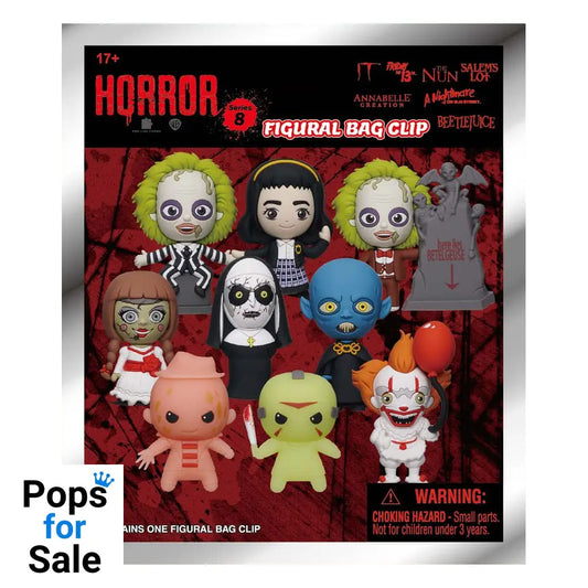 Warner Brothers 3D PVC Bag Clips Horror Series 8 Display (24)
