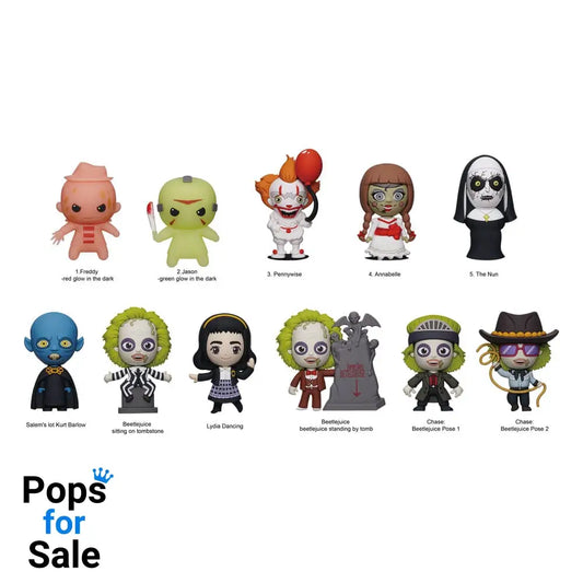 Warner Brothers 3D PVC Bag Clips Horror Series 8 Display (24)