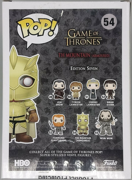 #54 The Mountain (Armored) Game of Thrones - 2017 Con Funko POP