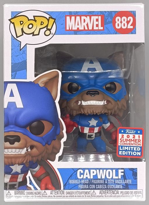 882 Capwolf - Marvel - 2021 Con - Funko POP - Box Damaged