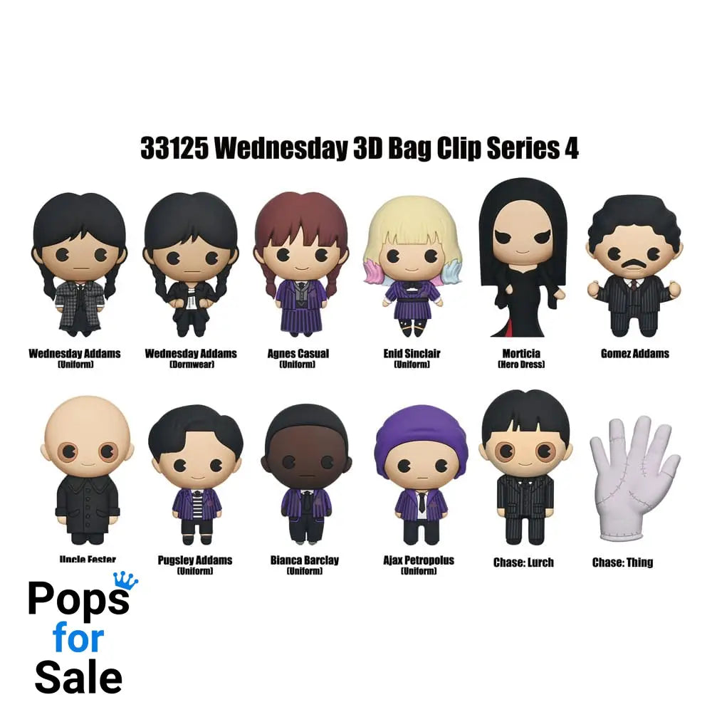 Wednesday 3D Foam Bag Clips Series 4 Display (24)