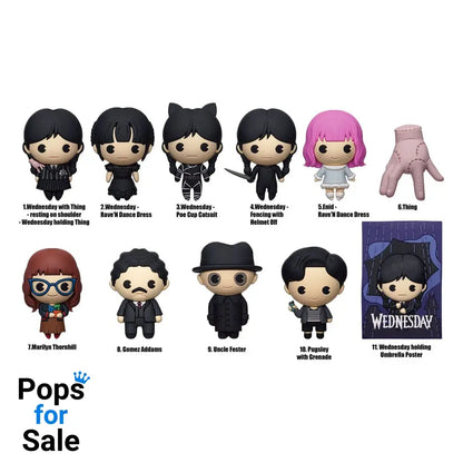 Wednesday 3D PVC Bag Clips Series 2 Display (24) Keyrings