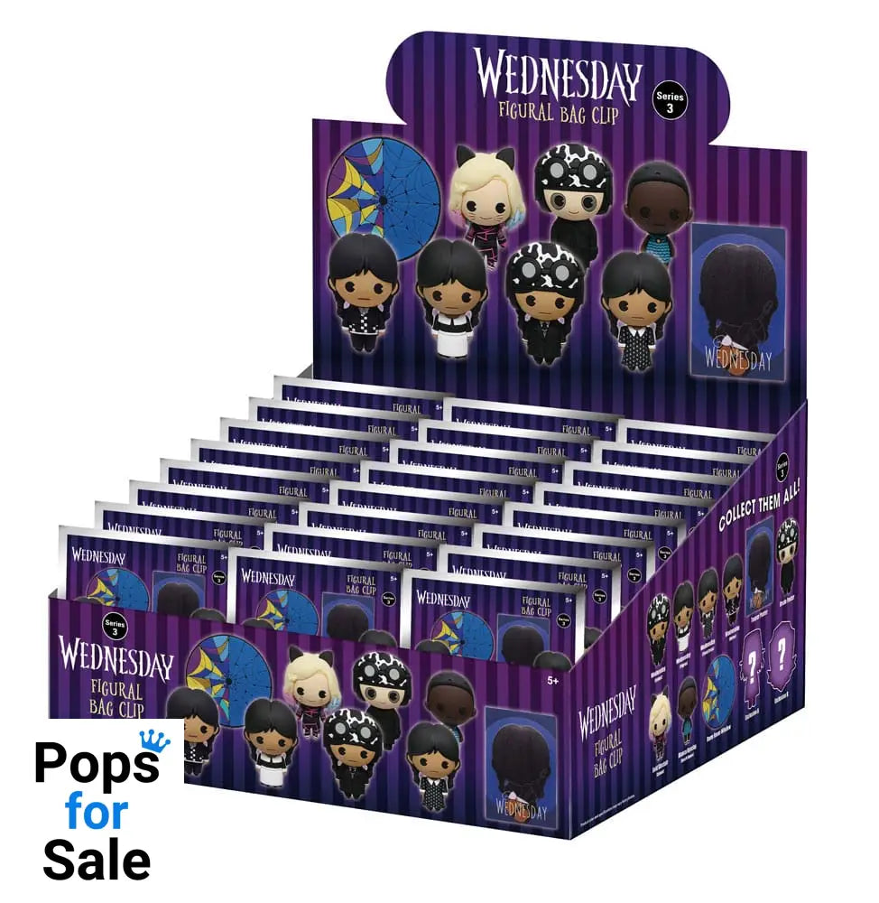 Wednesday  3D PVC Bag Clips Series 3 Display (24)