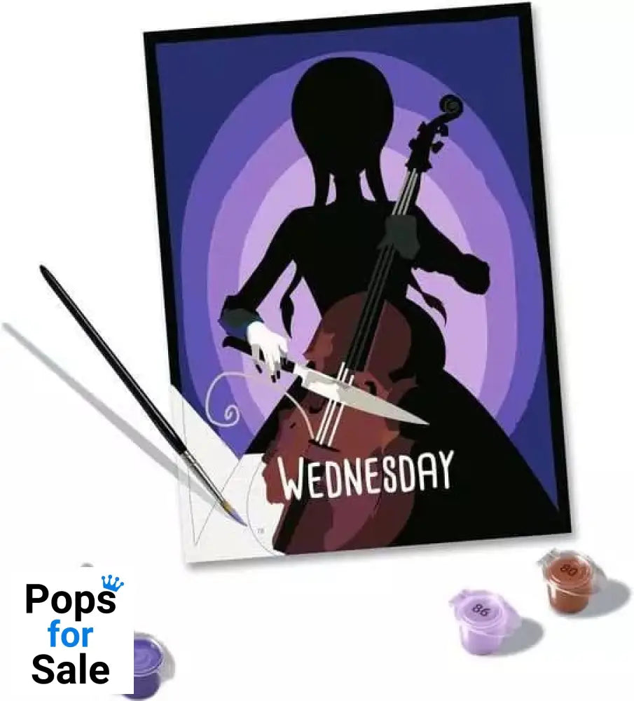 Wednesday CreArt Paint by Numbers Painting Set Wednesday 18 x 24 cm