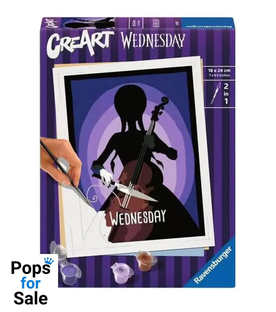 Wednesday CreArt Paint by Numbers Painting Set Wednesday 18 x 24 cm