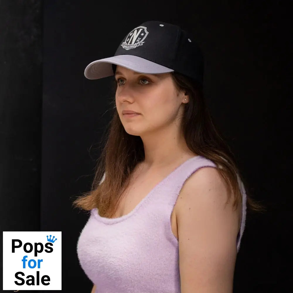 Wednesday Curved Bill Cap Nevermore Academy Black