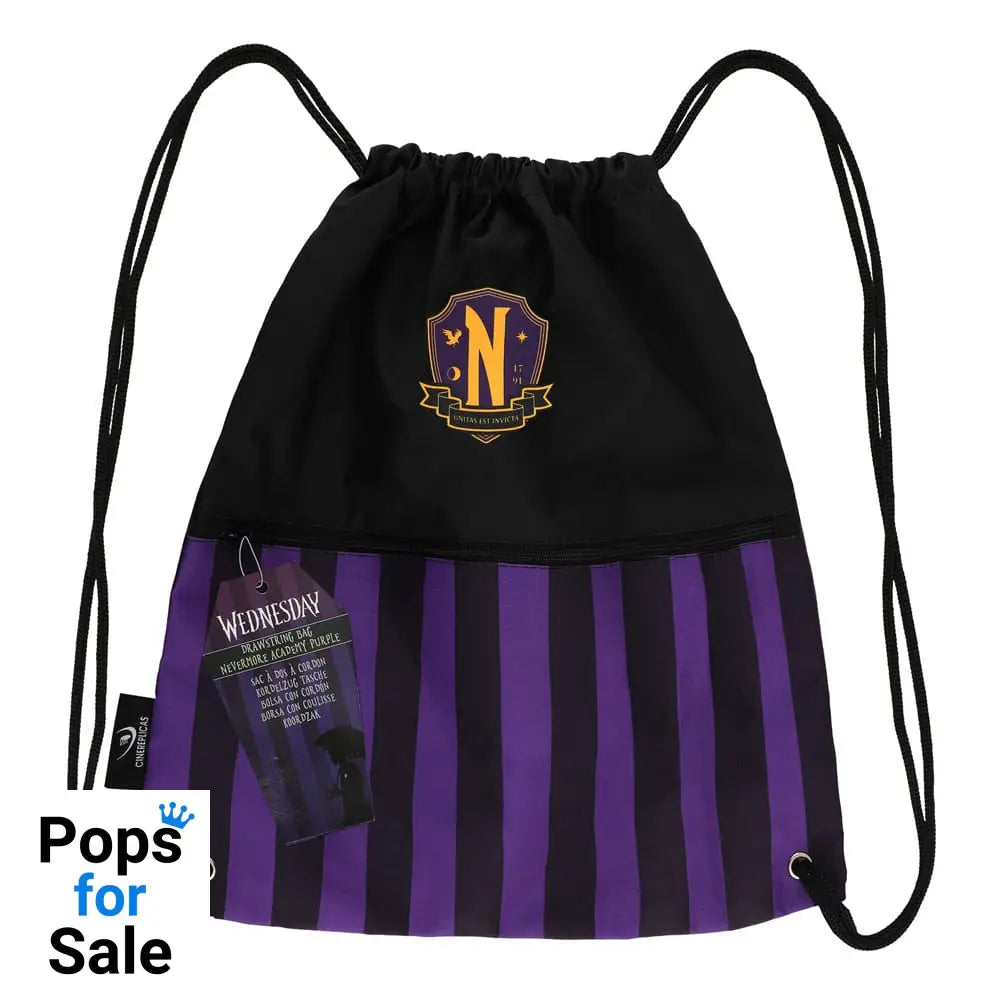Wednesday Drawstring Bag Nevermore Academy Purple