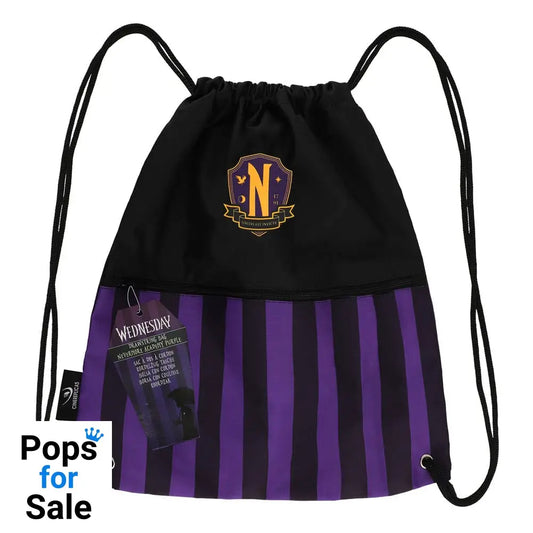 Wednesday Drawstring Bag Nevermore Academy Purple