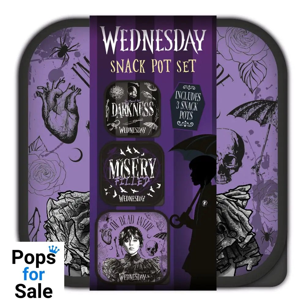 Wednesday Lunch Boxes 3 in 1 Snack Pots Boxes & Pouches