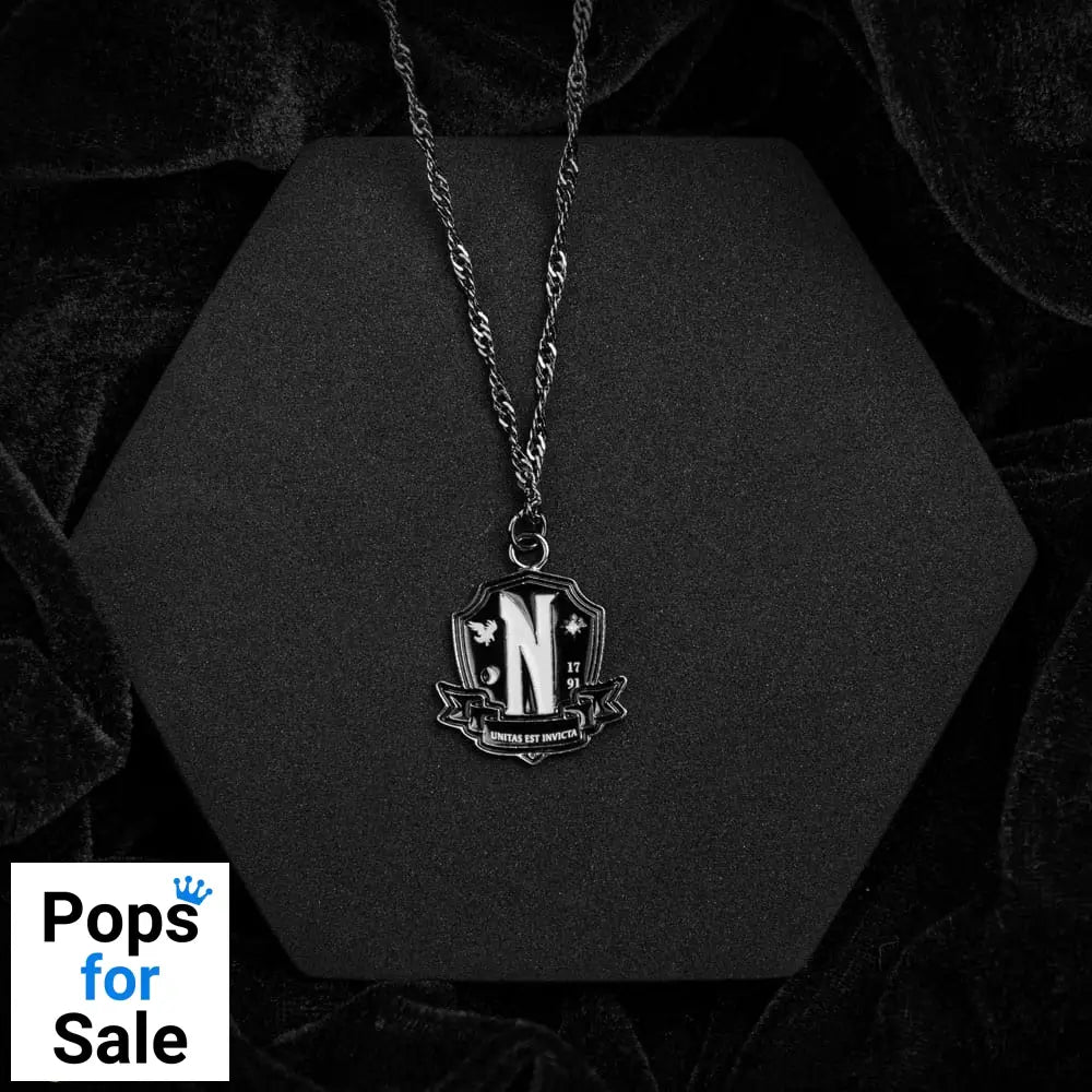Wednesday Necklace with Pendant Nevermore Academy Black