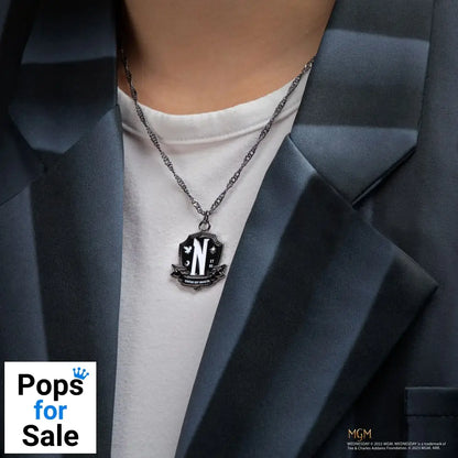 Wednesday Necklace with Pendant Nevermore Academy Black