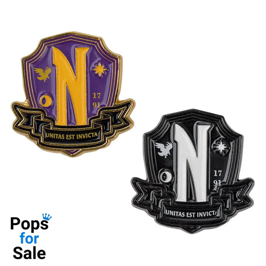 Wednesday Pins 2-Pack Nevermore Academy Pins & Brooches