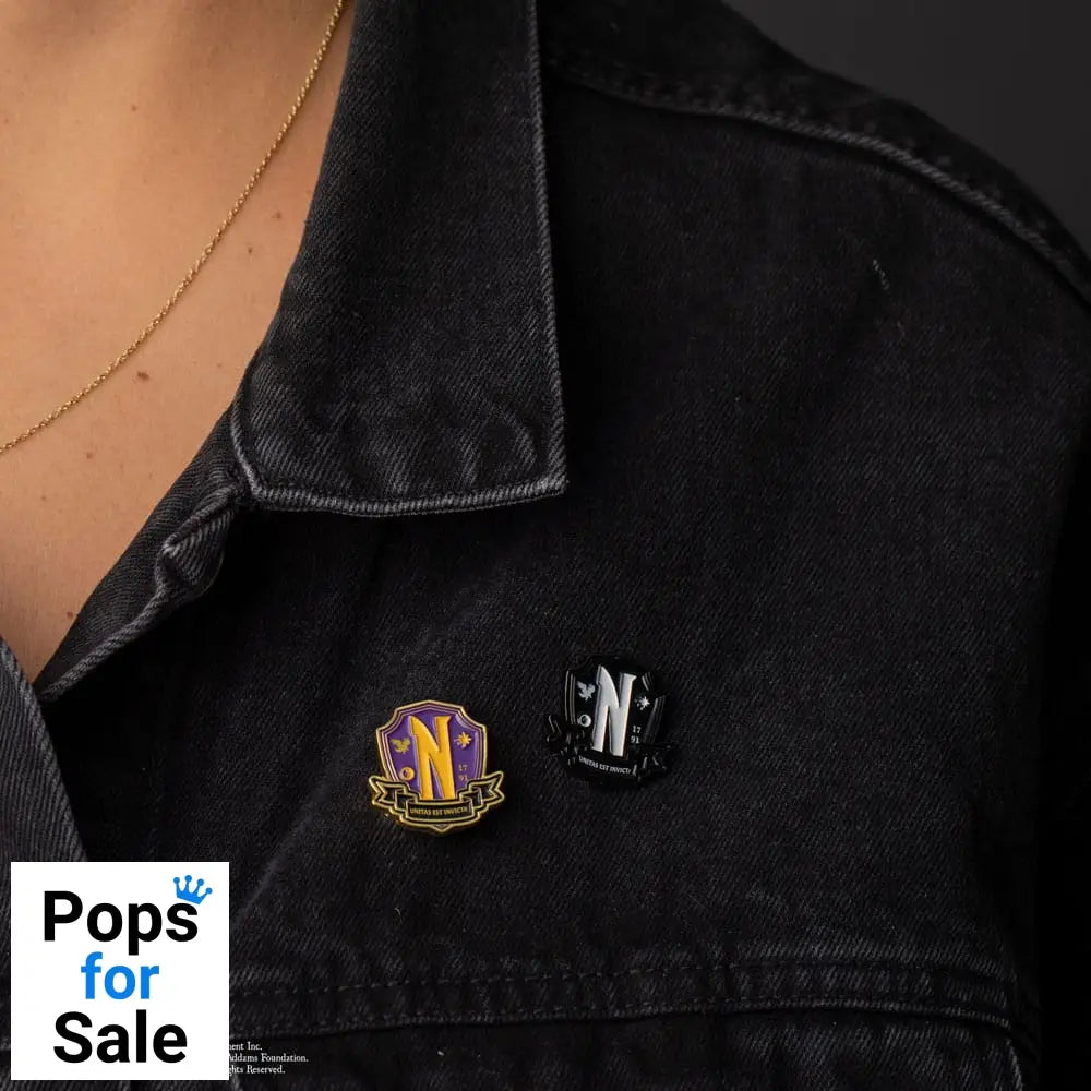 Wednesday Pins 2-Pack Nevermore Academy