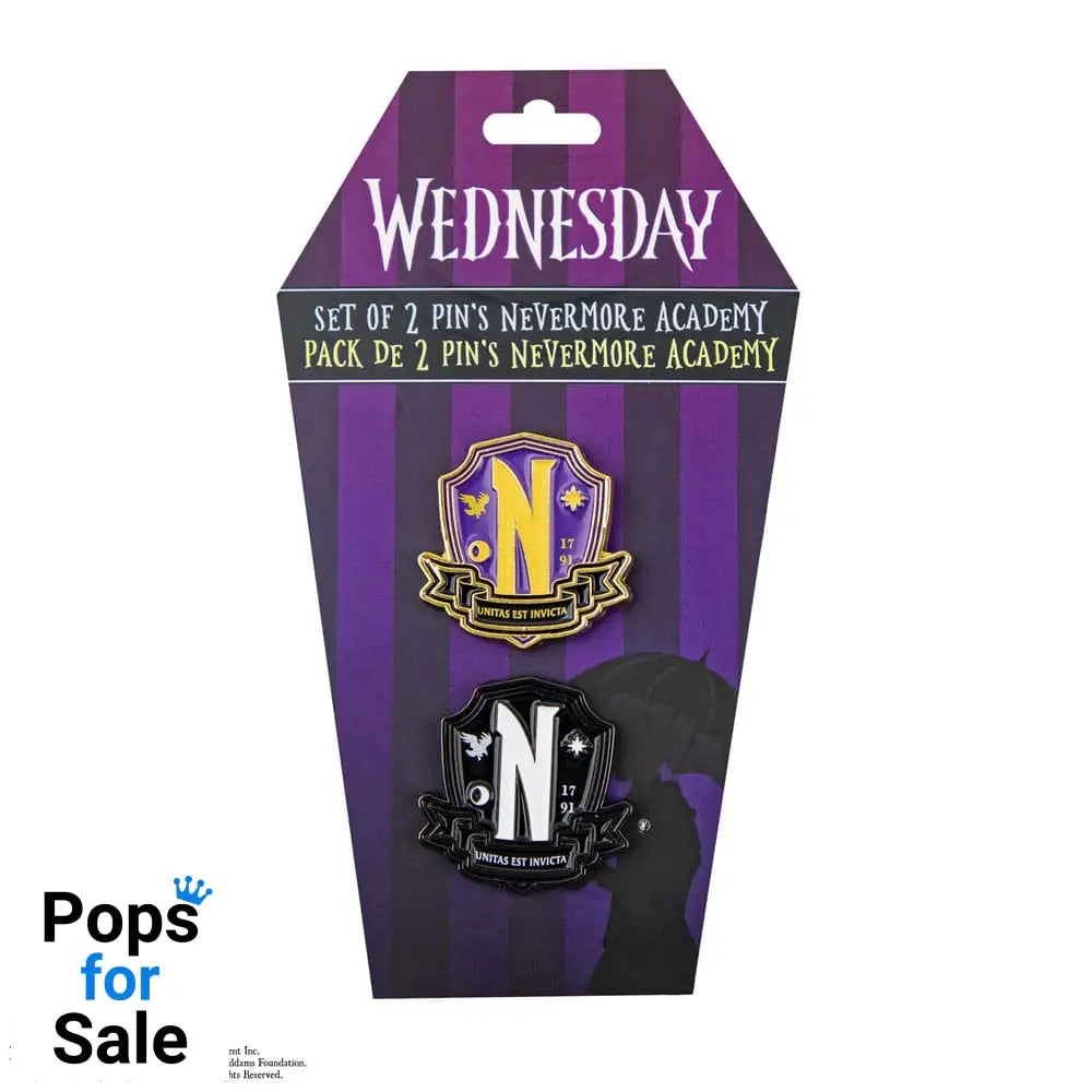 Wednesday Pins 2-Pack Nevermore Academy