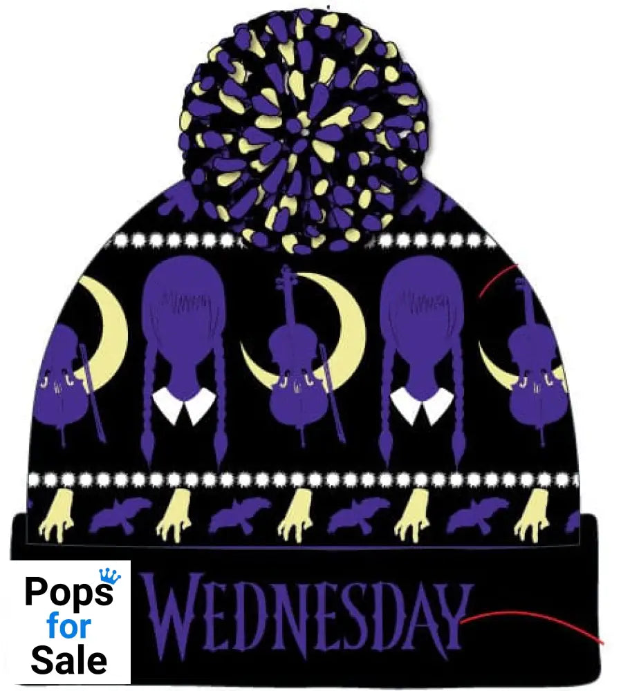 Wednesday Pom-Pom Beanie