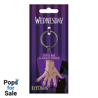 Wednesday Rubber Keychain Give Me A Hand