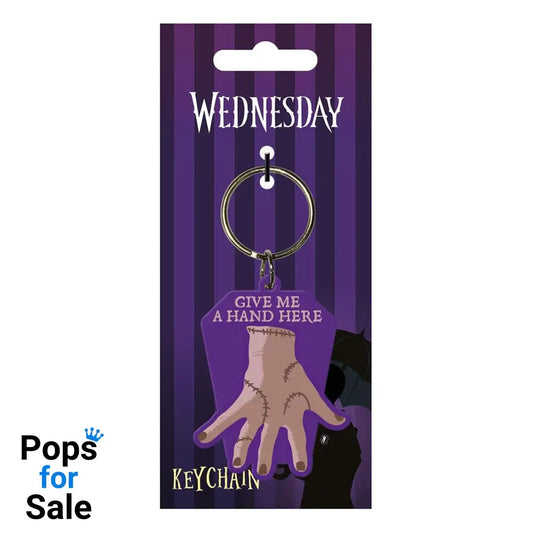 Wednesday Rubber Keychain Give Me A Hand