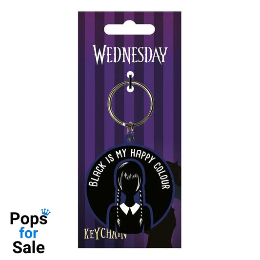 Wednesday Rubber Keychain Happy Colour Keyrings