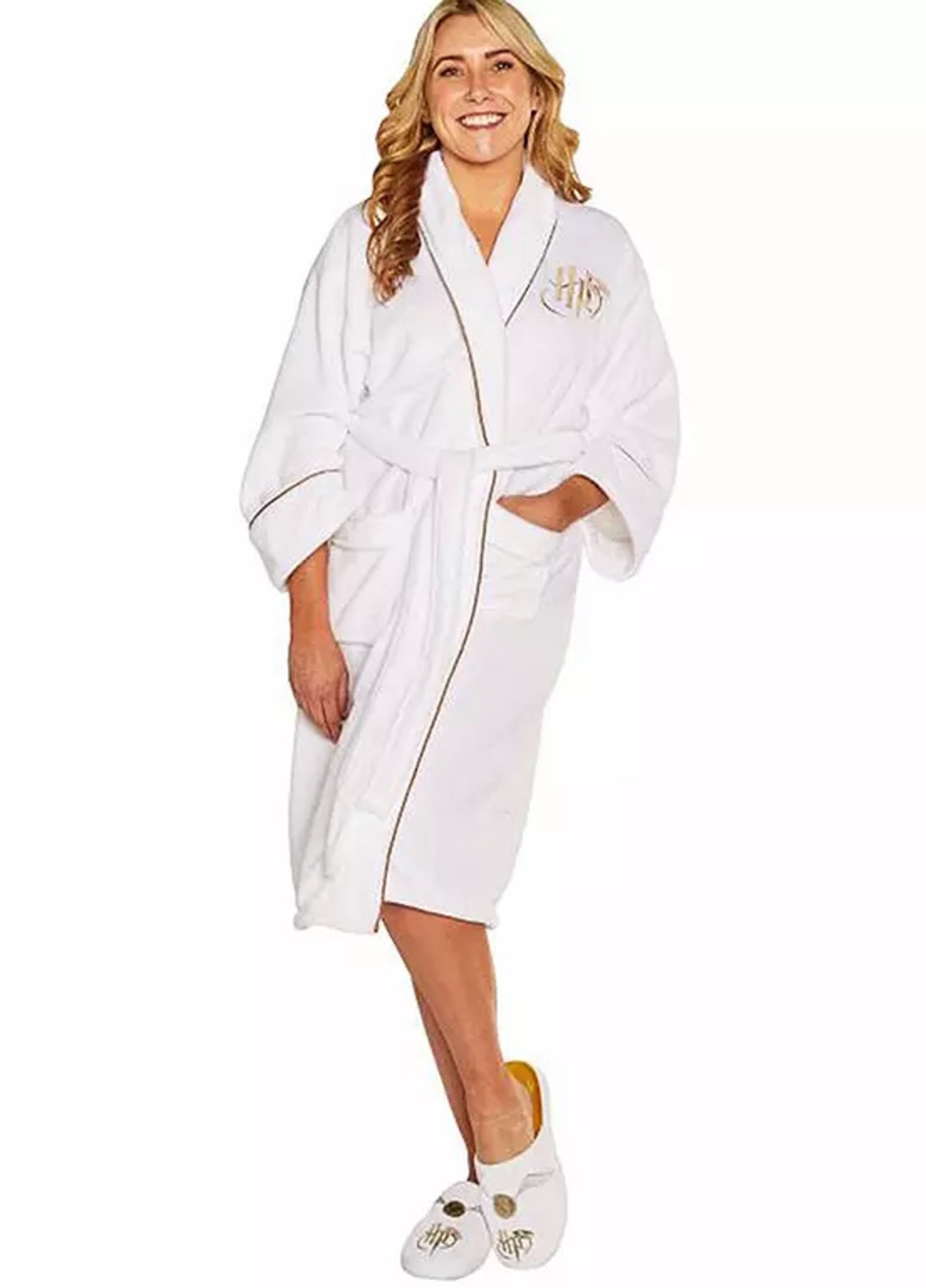 Harry Potter: Golden Snitch Ladies Fleece Hoodless Robe