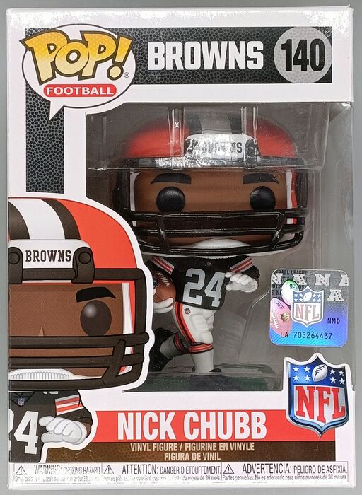 140 Nick Chubb (Action Pose) NFL Cleveland Browns Box Damaged Funko POP