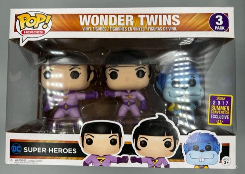 [3 Pack] Wonder Twins - DC Super Heroes - 2017 Con Funko POP - Box Damaged