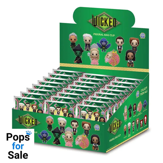 Wicked 3D Foam Bag Clips Series 1 Display (24) Keyrings,Blind Boxes