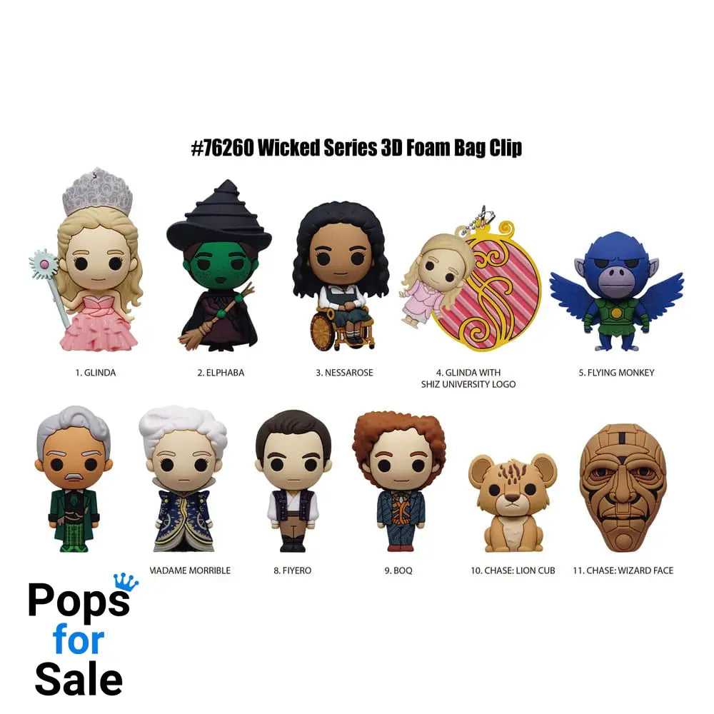 Wicked 3D Foam Bag Clips Series 1 Display (24)