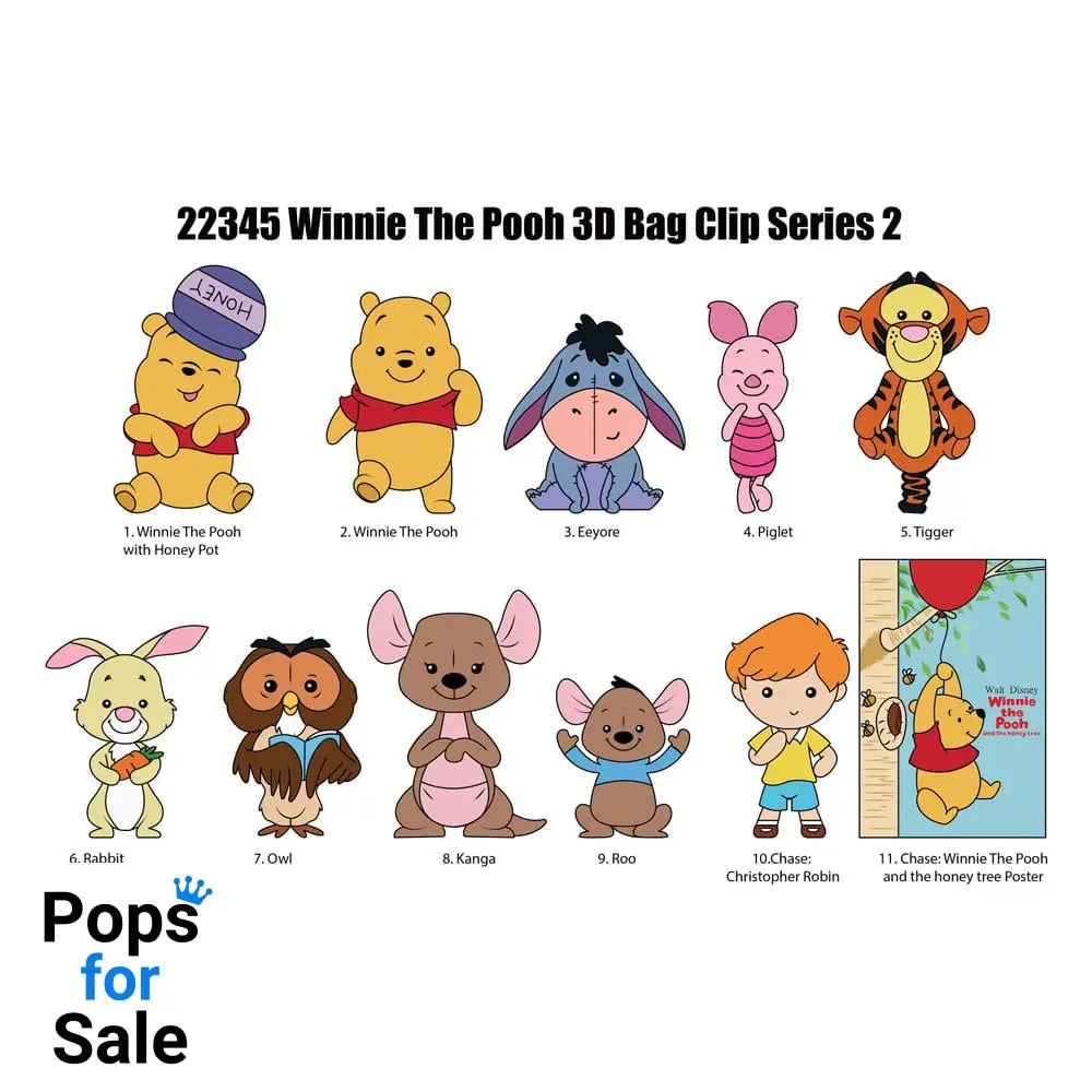 Winnie the Pooh 3D Foam Bag Clips Series 2 Display (24)