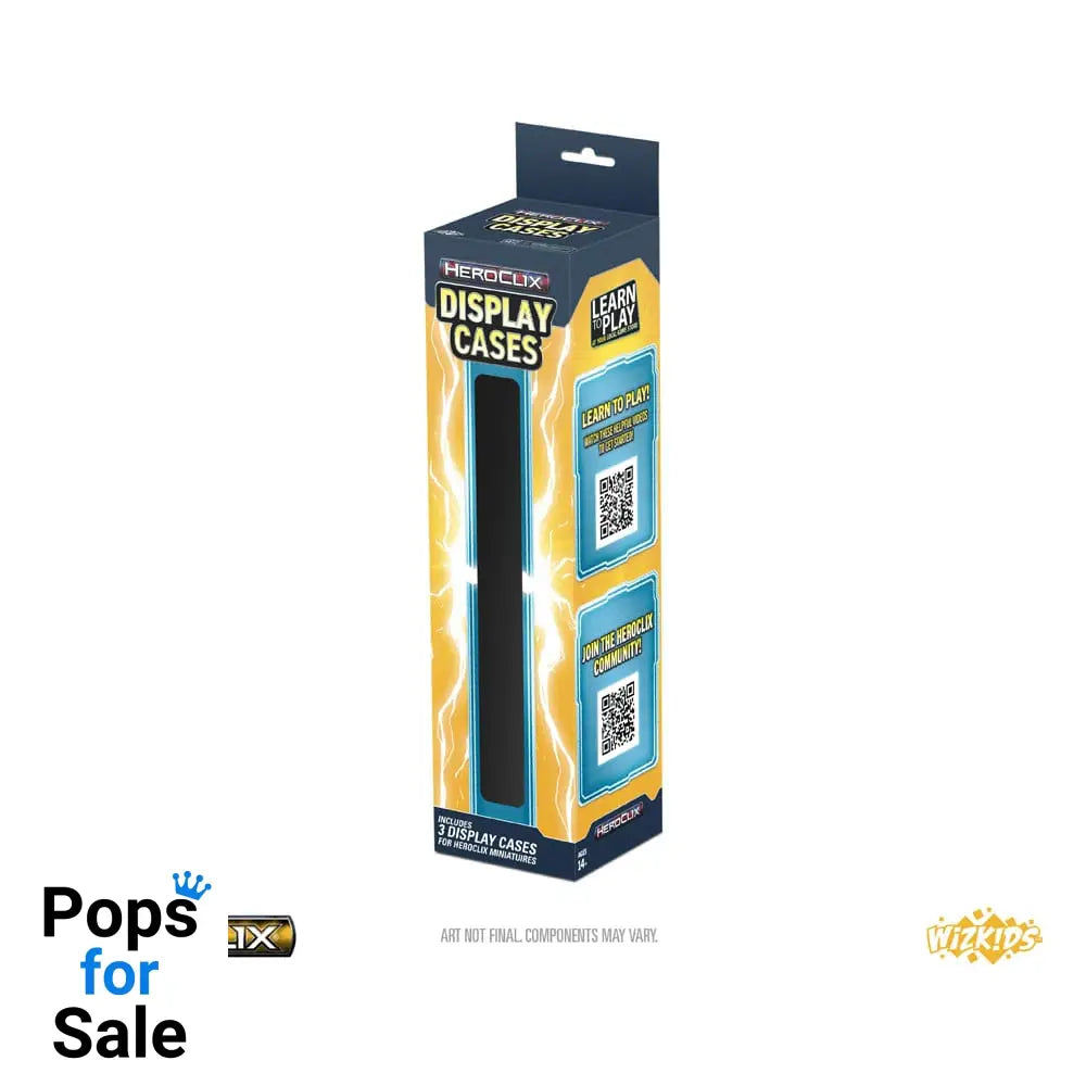 WizKids HeroClix Iconix: Single Figure Display Case 3-Pack Miniature Gaming & Tabletop