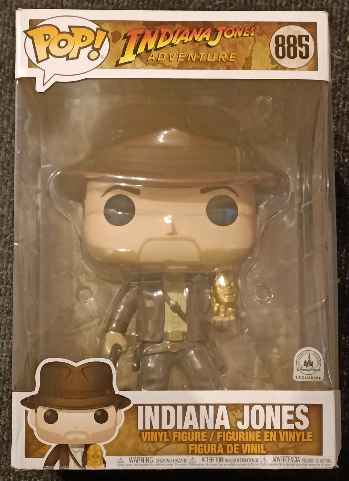 #885 Indiana Jones (w/ Idol) - 10 Inch - Disney - Box Damaged Funko POP