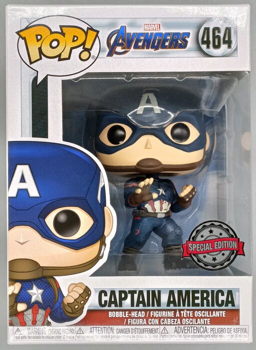 #464 Captain America (Action Pose) Marvel Avengers Endgame Box Damaged Funko POP