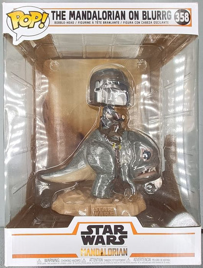 #358 The Mandalorian on Blurrg - Deluxe - Star Wars Box Damaged Funko POP