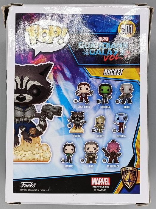 #201 Rocket (Jet Pack) Marvel Guardians Galaxy Box Damaged Funko POP