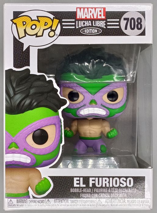 #708 El Furioso (Hulk) - Marvel Luchadores - Box Damaged Funko POP