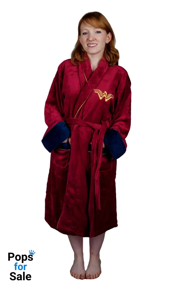 Wonder Woman: Ladies Fleece Hoodless Robe