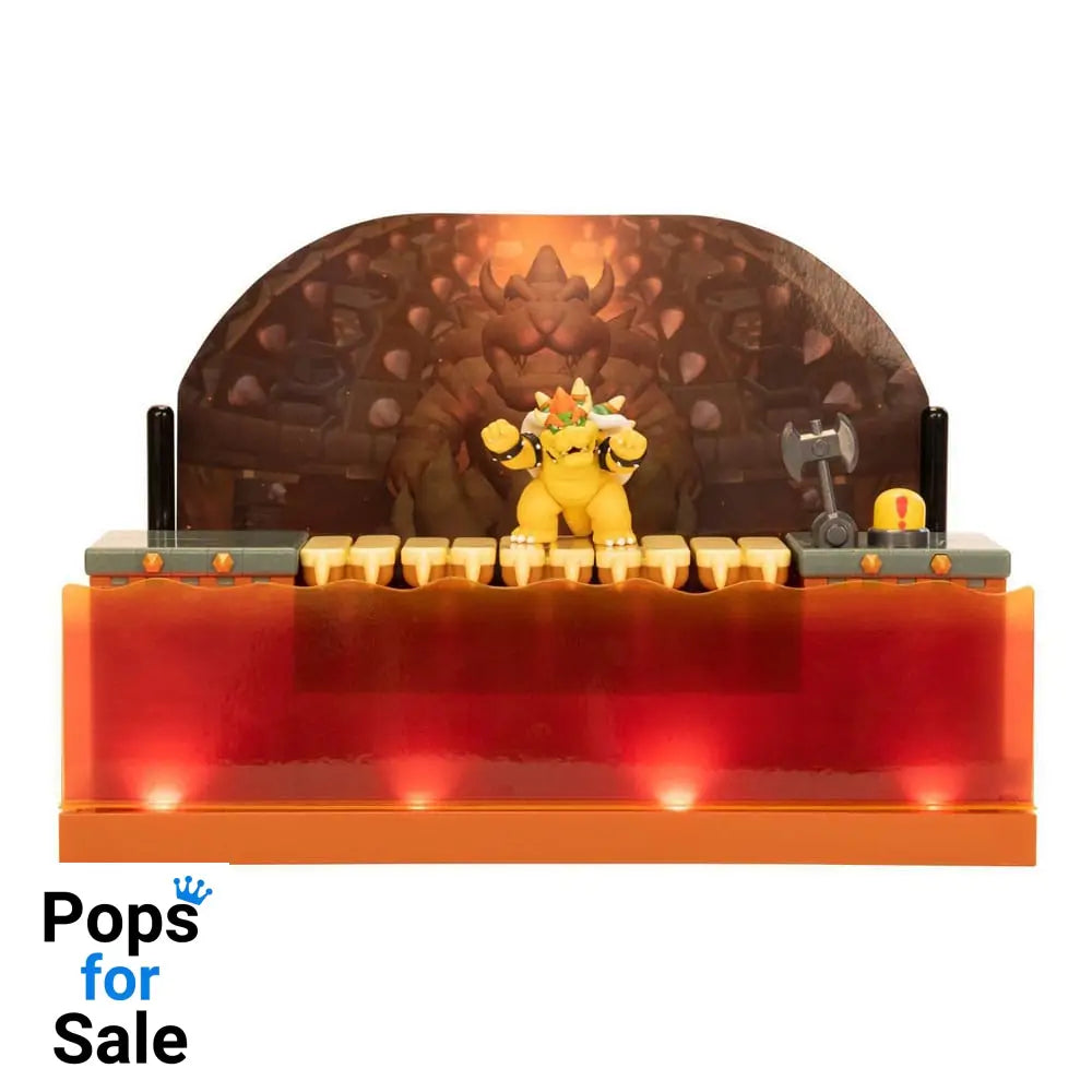 World of Nintendo Super Mario Playset Bowser Battle Deluxe Playsets