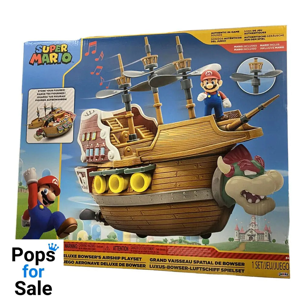 World of Nintendo Super Mario Playset Bowser's Airship Deluxe