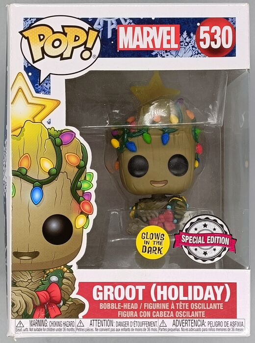#530 Groot (Holiday) Glow Marvel Guardians Of The Galaxy Box Damaged Funko POP