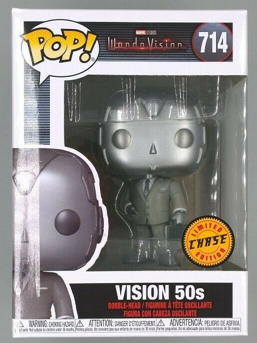 #714 50s Vision - B&W Chase - Marvel Wandavision Funko POP