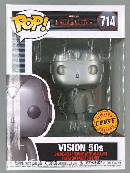 #714 50s Vision - B&W Chase - Marvel Wandavision Funko POP