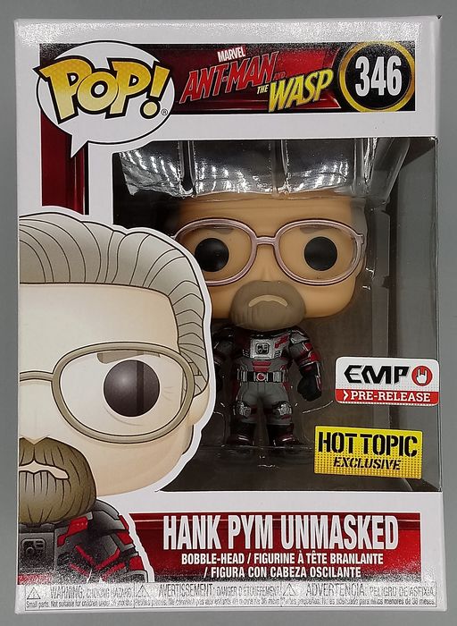 346 Hank Pym Unmasked - Marvel Ant-Man And The Wasp Funko POP - Box Damaged
