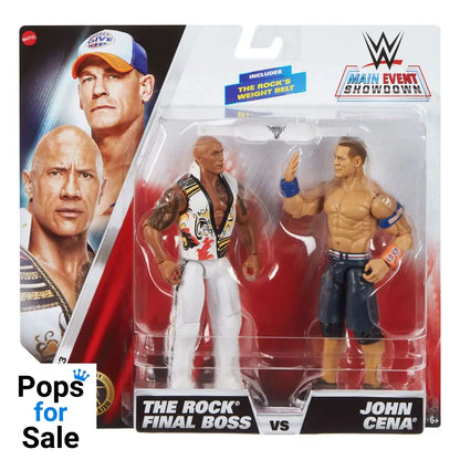 WWE Main Event Showdown Action Figures The Rock Final Boss vs John Cena 2-Pack 15 cm