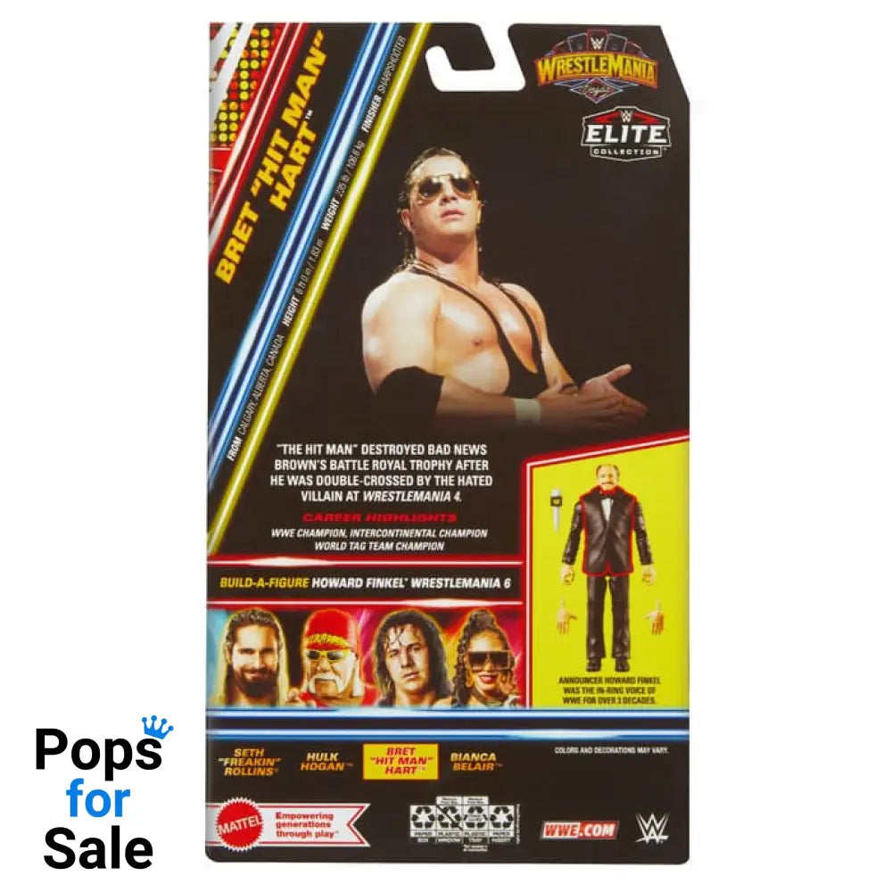 WWE WrestleMania Elite Collection Action Figure Bret &quot;Hit Man&quot; Hart 15 cm