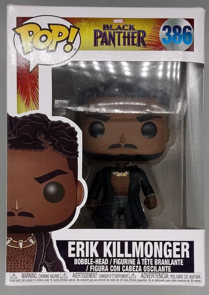 386 Erik Killmonger (Scars) Marvel Black Panther - Damaged Box Funko POP